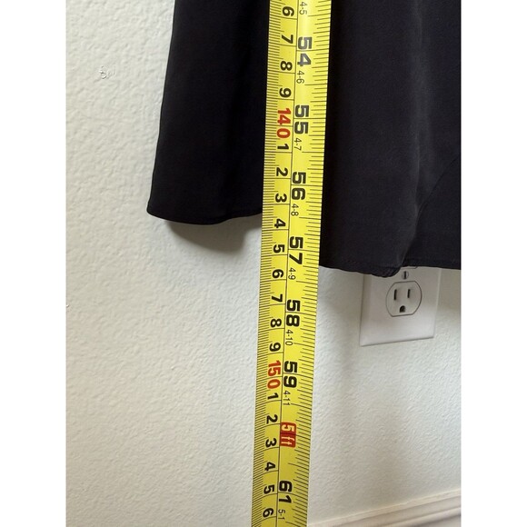 Ralph Lauren Women’s Black Spaghetti Strap Silk Floor Length Slip Dress size 12 - Picture 5 of 6